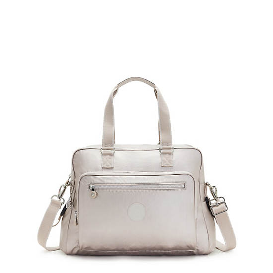 Kipling Alanna Metallic Diaper Bag Çanta Bej Rengi | TR 1973QM